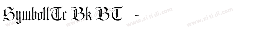 SymbollTc Bk BT 粗体字体转换